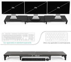 Nnewvante Bamboo Monitor Stand Riser, 60 inch Upgrade Height Large TV Riser - Image 4