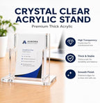 Gerrii 10 Pack Acrylic Business Card Holder Clear,Vertical - Image 3