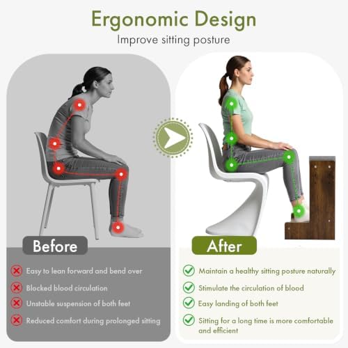 Adjustable Double Step Foot Rest Under Desk - Image 2