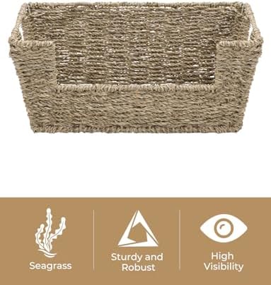 StorageWorks Pantry Baskets for Organizing, Storage Baskets, Seagrass - Image 3