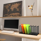 Kuntine.B 7-Section Upright Desk File Organizer Black 1 Pack - Image 7