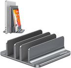 OMOTON 3-Slot Multiple Vertical Laptop Stand, Fits All MacBook, Grey by OMOTON
