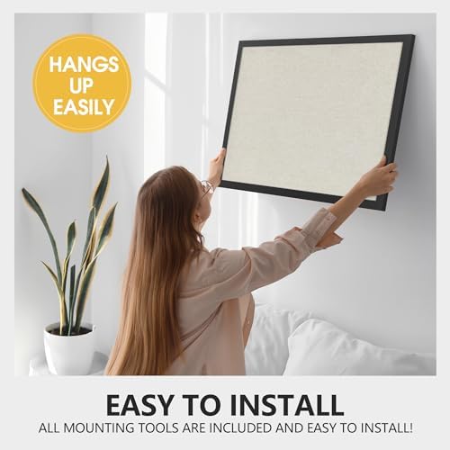 AKTOP 2-Pack Cork Bulletin Board with Linen 20" X 30", Vintage Black - Image 5