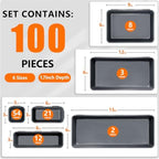 [UPGRADED 100 PCS IN 6 SIZES] Toolbox Organizer, Desk Drawer Organizer Bins, Tool Box Drawer Organizer Tray, Non- Slip Toolbox Organization for Rolling Tool Chest Workbench Garage - Image 2