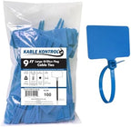Kable Kontrol Cable Marker Identification Zip Ties 9 Inch 100 Pcs – Blue by KABLEKONTROL%C2%AE