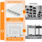 WelFurGeer LED Desk Shelf Organizer with RGB Light Strip, 2-Tier Desktop Shelf for Computer Monitor, Sturdy Metal Frame & Wood Shelves - Desk Hutch Bookshelf for Home Office, Dorm, Gaming (White) - Image 5