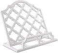JOGREFUL Cast Iron Cookbook Stand, Kitchen Recipe Holder Trellis White by JOGREFUL