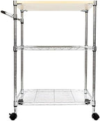 3 Tier Storage Racks Shelving, Heavy Steel Pantry Shelves, Adjustable Wire Shelving Rack with Desktop, Suitable for Garage, Kitchens, Bathroom, Offices, 24" W x 14" D x 33.5" H, Black - Image 5