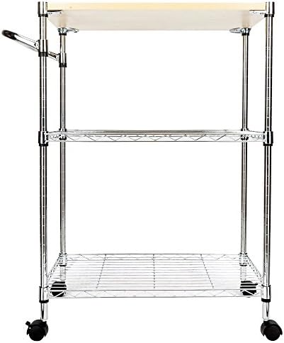 3 Tier Storage Racks Shelving, Heavy Steel Pantry Shelves, Adjustable Wire Shelving Rack with Desktop, Suitable for Garage, Kitchens, Bathroom, Offices, 24" W x 14" D x 33.5" H, Black - Image 5