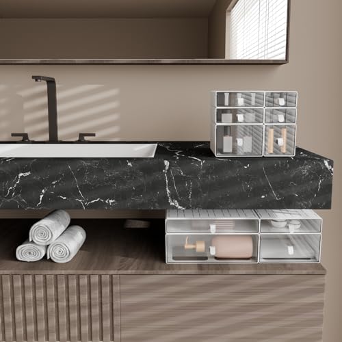 White & Clear 10-Drawer Stackable Desk Organizer Storage Set - Image 4