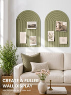 Large Arched Felt Bulletin Board 35.4''×23.6'', Olive Green - Image 4