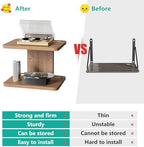 WALI 2 Tier Floating TV Wall Shelf for Projector, DVD Player - Image 5
