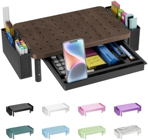 WALI Computer Monitor Stand with Storage and Pen Holder by WALI