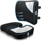 Samsonite [2-in-1 Ergonomic Seat Cushion and Lumbar Support Cushion Combo, Memory Foam Office Chair for Back Support and Car Seat Pillow by Unknown