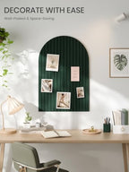 Large Arched Felt Bulletin Board 35.4''×23.6'', Pine Green - Image 2
