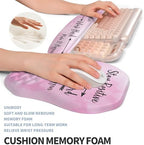 2-in-1 Ergonomic Set, Wave Keyboard Wrist Rest and Massage Slope Mouse Pad Wrist Support, Rebound Memory Foam for Relieve Carpal Tunnel Syndrome and Wrist Pain (Stay Positive) - Image 4
