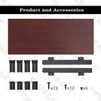 FRMSAET Under Desk 20/24/30 inch Keyboard Drawer Platform (30 in, Mahogany) - Image 5