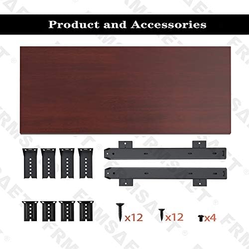 FRMSAET Under Desk 20/24/30 inch Keyboard Drawer Platform (30 in, Mahogany) - Image 5