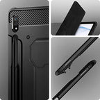 Spigen for Galaxy Tab S8 Plus Case (2022), Galaxy Tab S7 Plus Case (2020), Rugged Armor Pro Protective Tri-Fold Cover and S Pen Holder, 12.4 inch, Black - Image 3