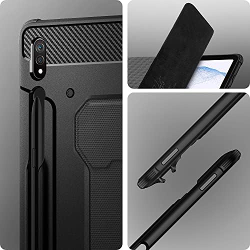 Spigen for Galaxy Tab S8 Plus Case (2022), Galaxy Tab S7 Plus Case (2020), Rugged Armor Pro Protective Tri-Fold Cover and S Pen Holder, 12.4 inch, Black - Image 3