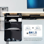 VIVO Black Under Desk Storage Cabinet, DESK-SC01 - Image 4