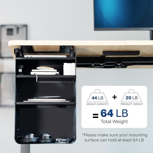 VIVO Black Under Desk Storage Cabinet, DESK-SC01 - Image 4