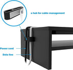 BONTEC Wood Monitor Stand Riser, 2-Tier Desktop Organizer - Image 5