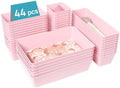 Vtopmart 44 PCS Plastic Drawer Organizers Set, Vanity Organizer Trays, Pink by Vtopmart