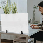 Office Desk Divider, Acrylic Room Privacy Panel Frosted Privacy Divider on Desk Partition, 30" x 18" - Image 3