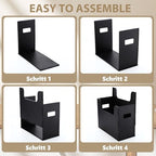 8 Pcs Portable Desktop File, Filing Organizer, Black - Image 3