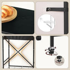 MAHANCRIS Tall Printer Stand, 3 Tier Printer Cart with Storage, Industrial Printer Table on Wheels, Adjustable Shelf & Fabric Drawer, for Home Office Study Black PTBK5501 - Image 6