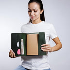 Leather A5 Notebook Cover – Refillable Journal Cover with Pen Holder & Card Slots, Handmade Leather Notebook Case, Fits A5 Notebooks (Paper Not Included), Green - Image 6