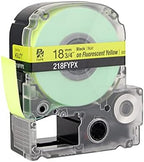Epson LABELWORKS 218FYPX Tape - Black on Fluorescent Yellow - 3/4" (18mm) - Image 3