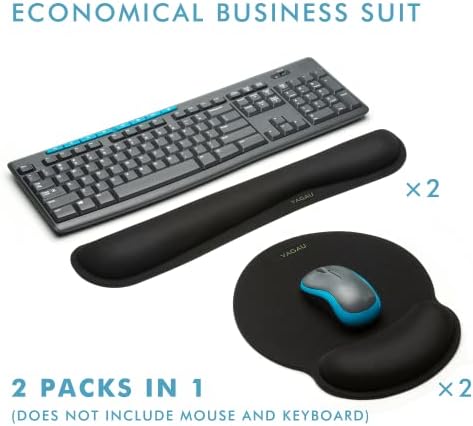 Comfy Mee Premium Memory Foam Keyboard and Mouse Wrist Rest Pads Set- for Comfortable Typing &Wrist Pain Relief (Pack of 2) - Image 6