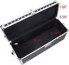 Vaultz Combination Lock Box - Pack of 1-19.24 x 6.7 x 7.24 Inch Doublewide Safe with Key and Combo Lock for Important Documents, Medicine & Money - Black & White Polka Dot - Image 3