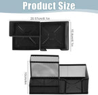 6 PCS Mesh Pen Holder Desk Organizer, Metal Pen Holder Sticky Notes Pencil Holder Caddy Desk Pen Organizer for Office Supplies Workspace School Home, Black - Image 2
