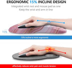 Mouse Pad Wrist Support, Laokiiy 2 in1 Keyboard Wrist Rest+ Ergonomic Mouse Pad, Non-Slip Wrist Rest for Computer Keyboard, Made Easy Typing & Relieve Wrist Pain(Rose Gold Pink Marble) - Image 2
