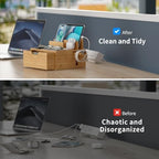 Pezin & Hulin Charging Station Dock with Charger HUB and Cables-Natural - Image 7