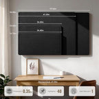 Large Bulletin Board, 60 X 35 Inches Felt Cork Board with 40 Pushpins, Foldable Felt Notice Pin Board Photo Display Board with Self-Adhesive Tape for Office Home School (Black, 60x35 inch) - Image 2