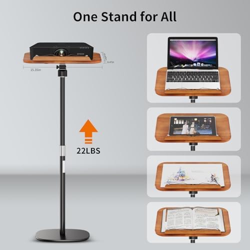 Adjustable Floor Book Stand with Wood Panel for Hands Free Reading - Image 4