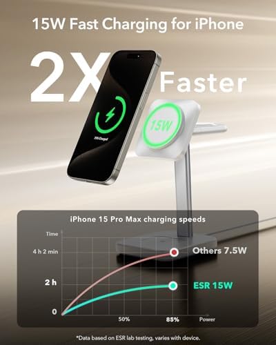 ESR 3 in 1 Wireless Charging Station, Magsafe Charger for iPhone 17-12 - Image 3