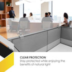 OBEX Acrylic Mounted Large Brackets Quality Desk Privacy Panel & Divider for Your Office Cubicle-Increase Separation & Improve Productivity (Frosted, 24"W X 60"H) - Image 2