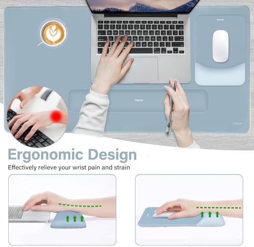 MOSISO Keyboard Mouse Pad Set, Large Gaming Mouse Pad&Keyboard Wrist Rest - Image 3