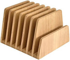 KIRIGEN Wooden File Organizer, 7-Slot Upright Holder for Desk Natural 7K-NA by KIRIGEN