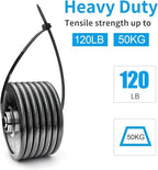 XINGO 8 Inch Black Zip Ties Heavy Duty 1000 Pack, 120 LBS Tensile Strength, Premium Nylon Cable Wire Ties, Self-locking Plastic Ties for Indoor and Outdoor Use - Image 4
