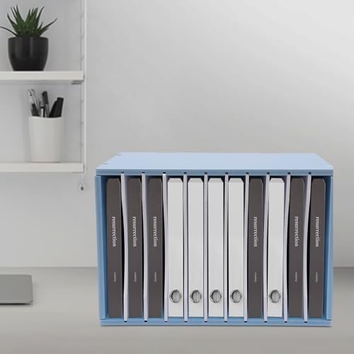 11 Slots Desktop File Sorter Paper Organizer Mail Organizer with Adjustable Drawer Literature Organizer Vertical Desktop Sorter Letter-size Shelves Durable Laminate Finish for Office School & Home - Image 5