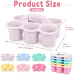 6 Pack Classroom Caddy With Handle, Pink Purple - Image 2