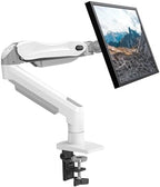 HUANUO Single Monitor Mount, 13 to 32 Inch Gas Spring Monitor Arm, Adjustable Stand, Vesa Mount with Clamp and Grommet Base - Fits 4.4 to 19.8lbs LCD Computer Monitors (Pack of 2) by HUANUO