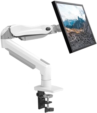 HUANUO Single Monitor Mount, 13 to 32 Inch Gas Spring Monitor Arm, Adjustable Stand, Vesa Mount with Clamp and Grommet Base - Fits 4.4 to 19.8lbs LCD Computer Monitors (Pack of 2) by HUANUO