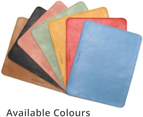Full-Grain Leather Mouse Pad - Genuine Leather Mouse Mat with Non-Slip Backing, 3mm Thick, Smooth Mouse Glide, Desk Accessory for Office, Work & Gaming (Sky Blue, Large 11.8 x 9.8 in) - Image 6